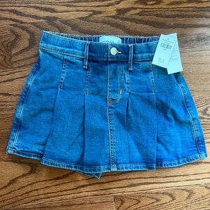 Abercrombie Kids Pleated Denim Jean Skirt